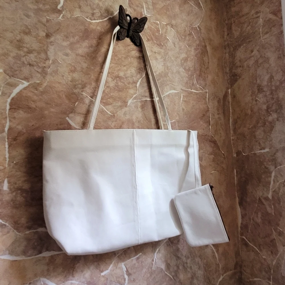 Vintage Lopez Camacho White Leather with Snakeskin Accent